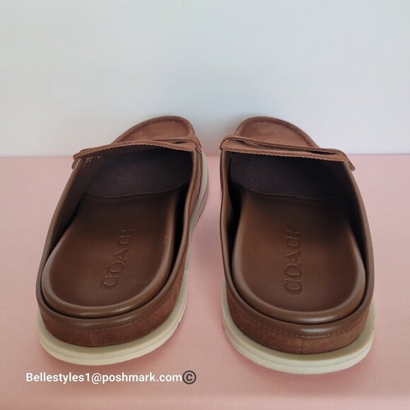 COACH Men’s Suede Loafer Mule- MEN’s US Size: 9D – Vintage Brown color⭐ main image 7